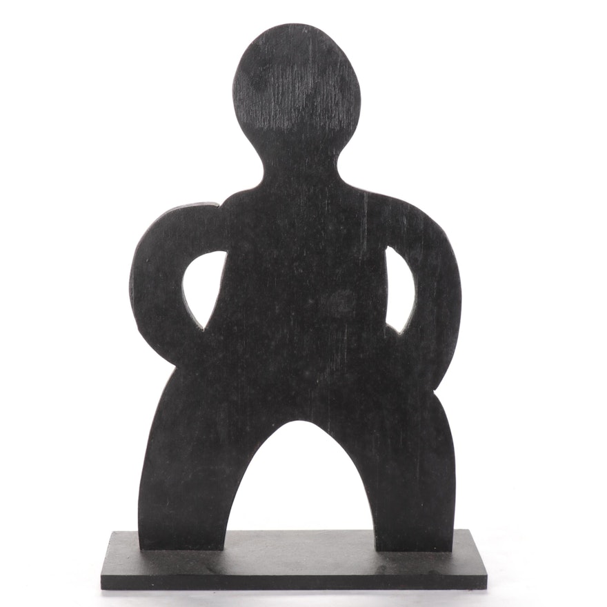 Richard Tomlin Figural Wood Sculpture of Silhouette, 2007