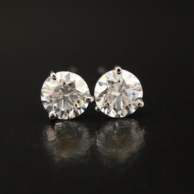 14K 0.92 CTW Lab Grown Diamond Martini Stud Earrings