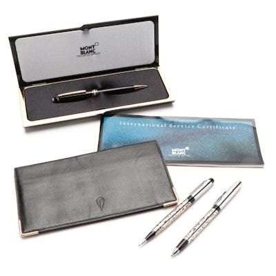 Montblanc Pen With Other Pen and Pencil Set and Wallet