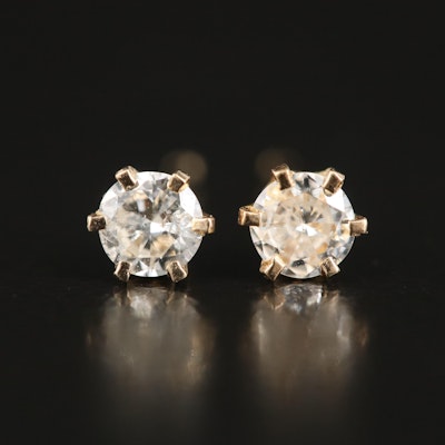 14K 0.32 CT Diamond Stud Earrings