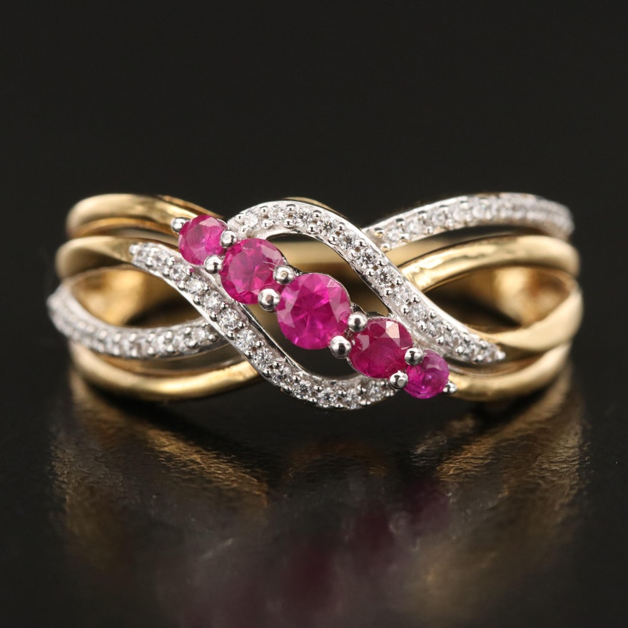 Sterling Ruby and Cubic Zirconia Ring