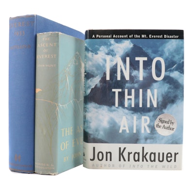 Signed First Edition "Into Thin Air" by Jon Krakauer and More