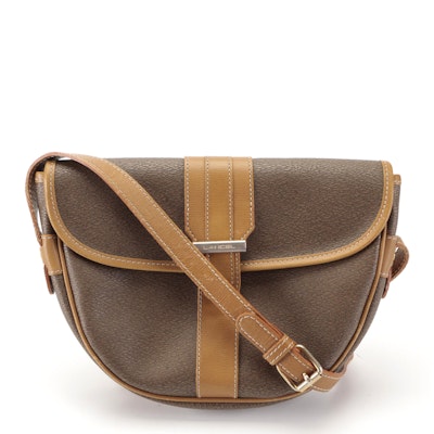 Lancel Coated Canvas and Leather Crossbody Bag