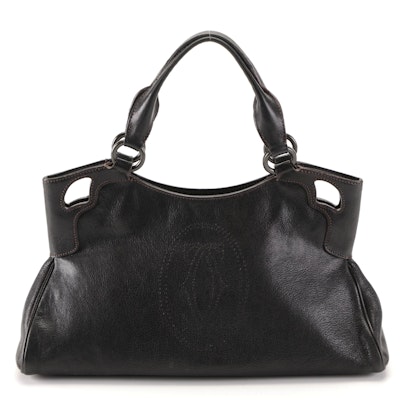 Cartier Marcello de Cartier Medium Handbag in Black Goatskin Leather