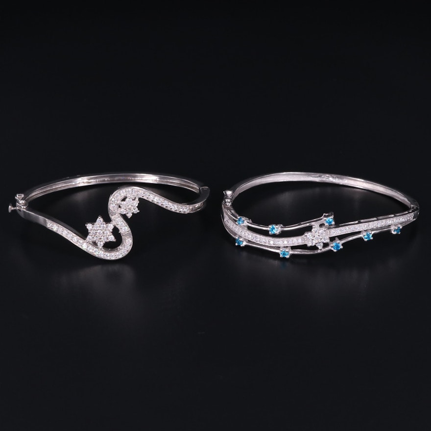Sterling Silver Bracelet Assortment Including Gemstones