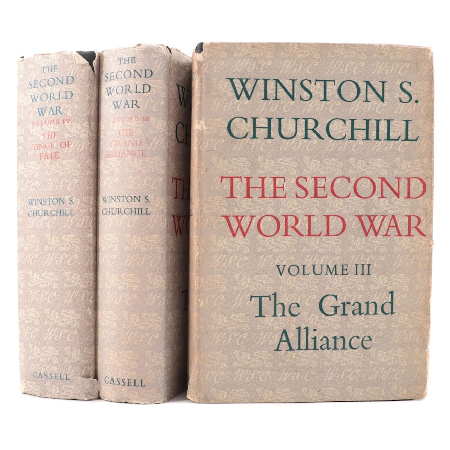 First UK Edition "The Second World War" Partial Volume Set by Winston Churchill