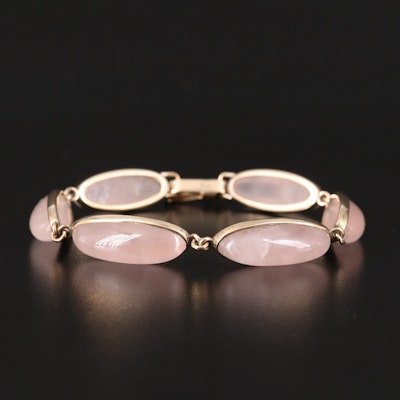 Vintage 9K Rose Quartz Bracelet