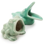 Rookwood Pottery Frog and Pelican Ashtrays, Mid-20th Century