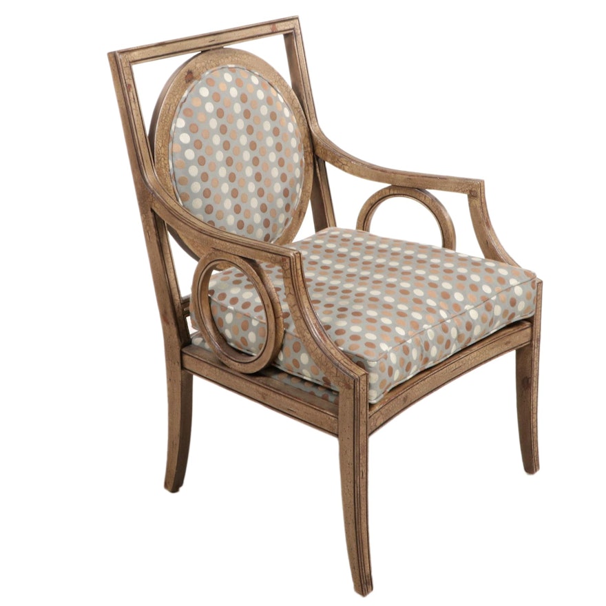 Fairfield Neoclassical Style Painted and Custom-Upholstered Fauteuil