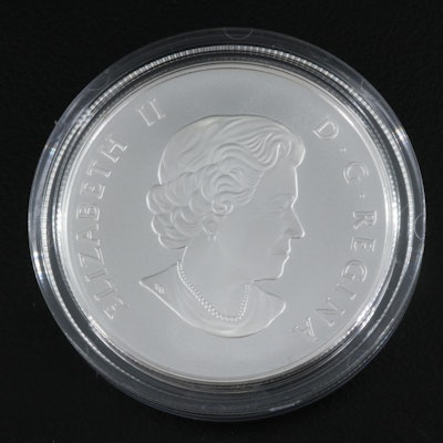 2015 Canada $50 Fine Silver Matte Proof Beaver Coin