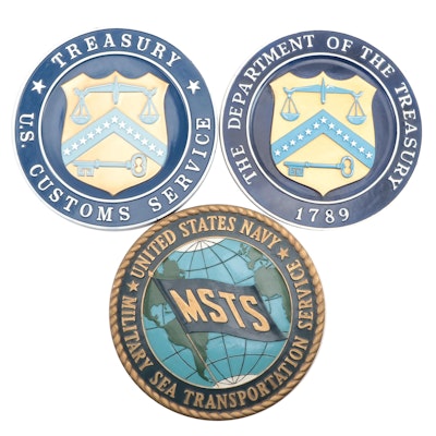 U. S. Naval MSTS and Treasury Fiberglass Signs