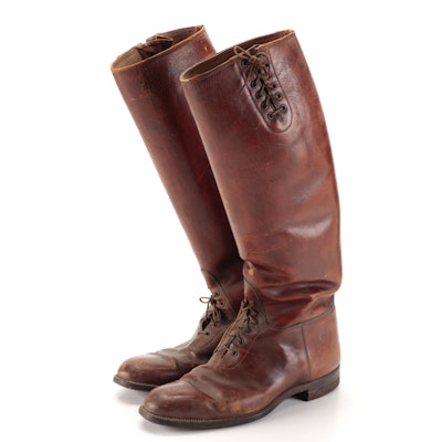 Florsheim Tall Riding Boots in Brown Leather