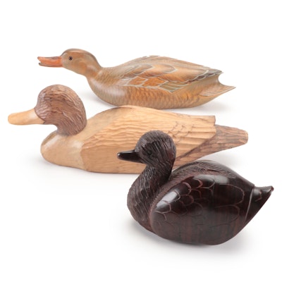 Ducks Unlimited Lac La Croix Collection and Other Carved Wood Duck Figurines