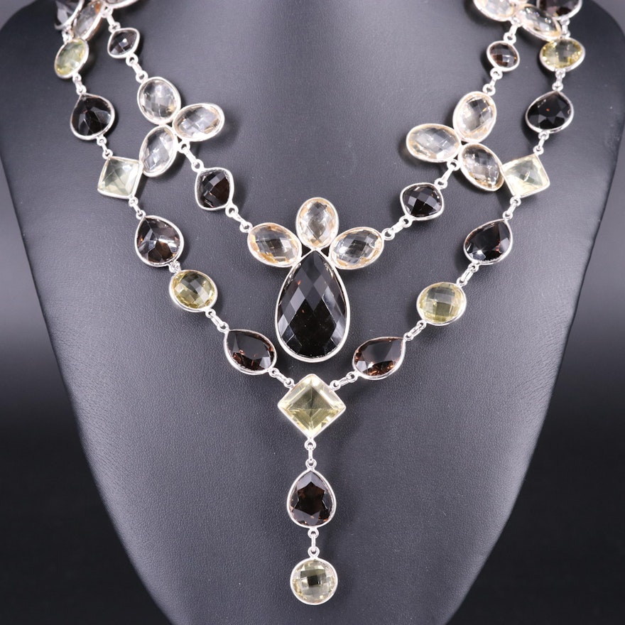 Sterling Silver Gemstone Necklace Collection