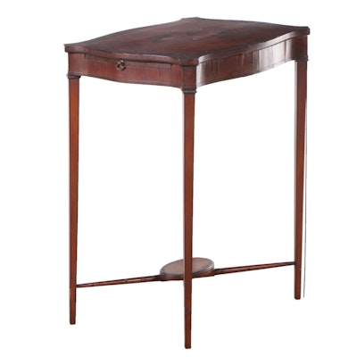 Hepplewhite Marquetry and Mahogany Side Table