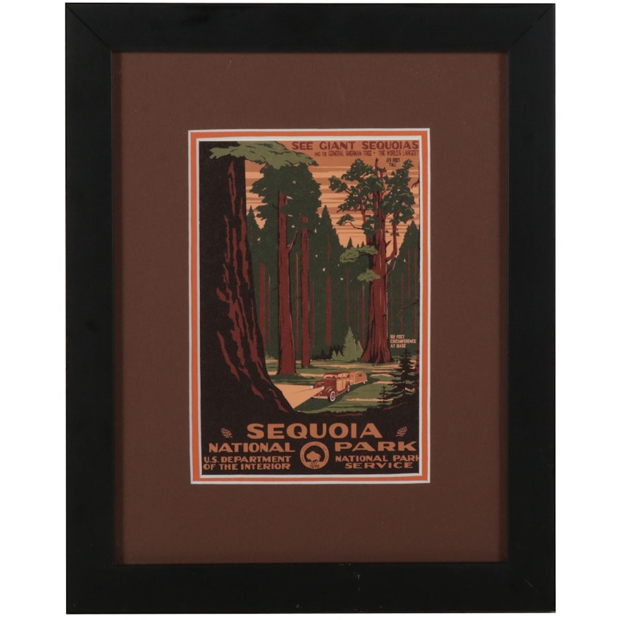 "Sequoia National Park" Offset Lithograph, 21st Century
