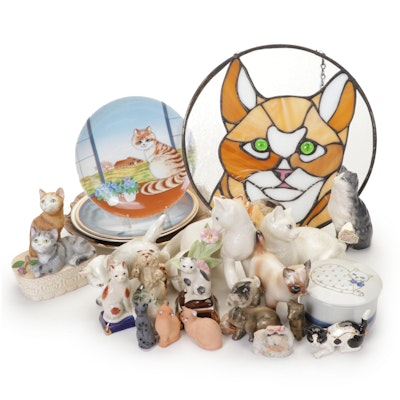 Lenox "Kitty's Garden" Figurine With Cat Decorated Plates, Figurines and Decor