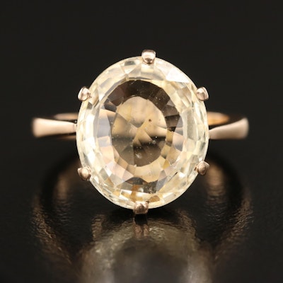 14K 6.22 CT Sapphire Ring