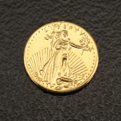 22-Karat Gold Miniature Replica Coin Patterned After Saint-Gaudens Double Eagle