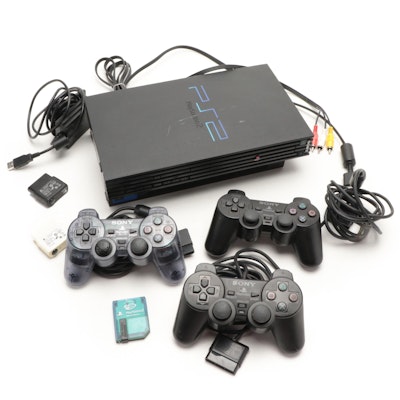 Sony PlayStation 2 With Controllers, Eye Toy, Memory Card and More