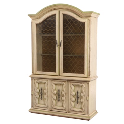 Painted Mediterranean Style China Cabinet
