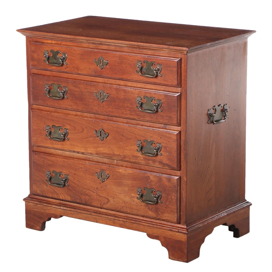 Pennsylvania House Chippendale Style Cherry Four-Drawer Chest, Mid-20th Century
