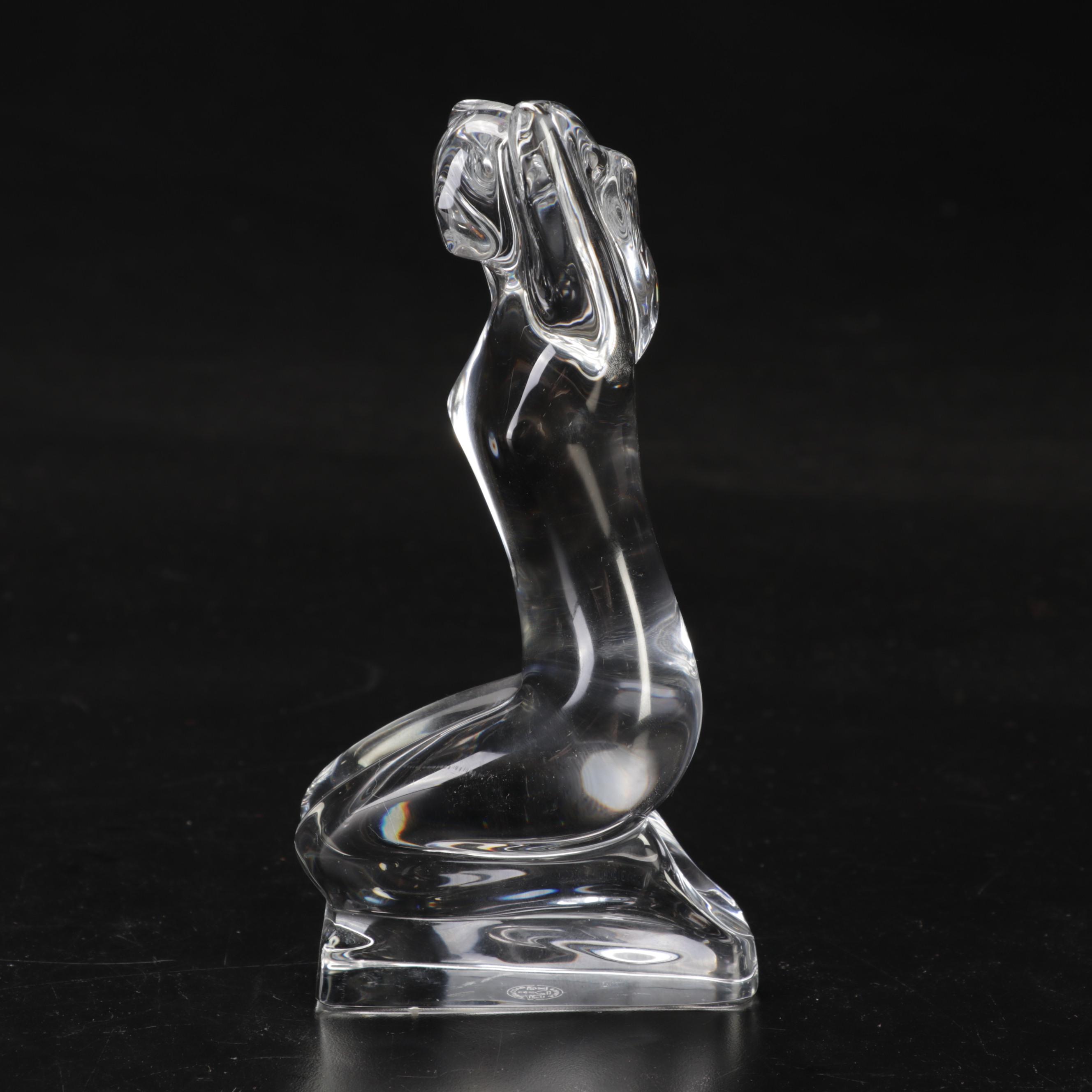 Baccarat Crystal Female Nude Figurines Designed by Robert Rigot | EBTH