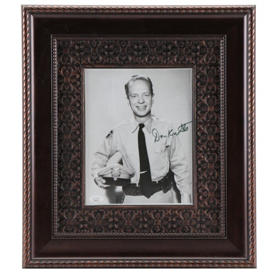 The Andy Griffith Show Framed Giclée of Deputy Barney Fife Signed by Don Knotts