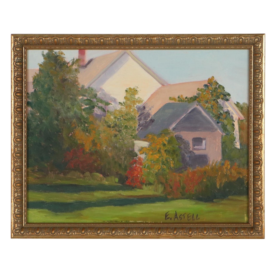 Emilie Astell Oil Painting of Residential Landscape