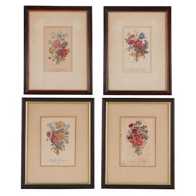 Offset Lithographs After L.F. Roubillac of Floral Illustrations
