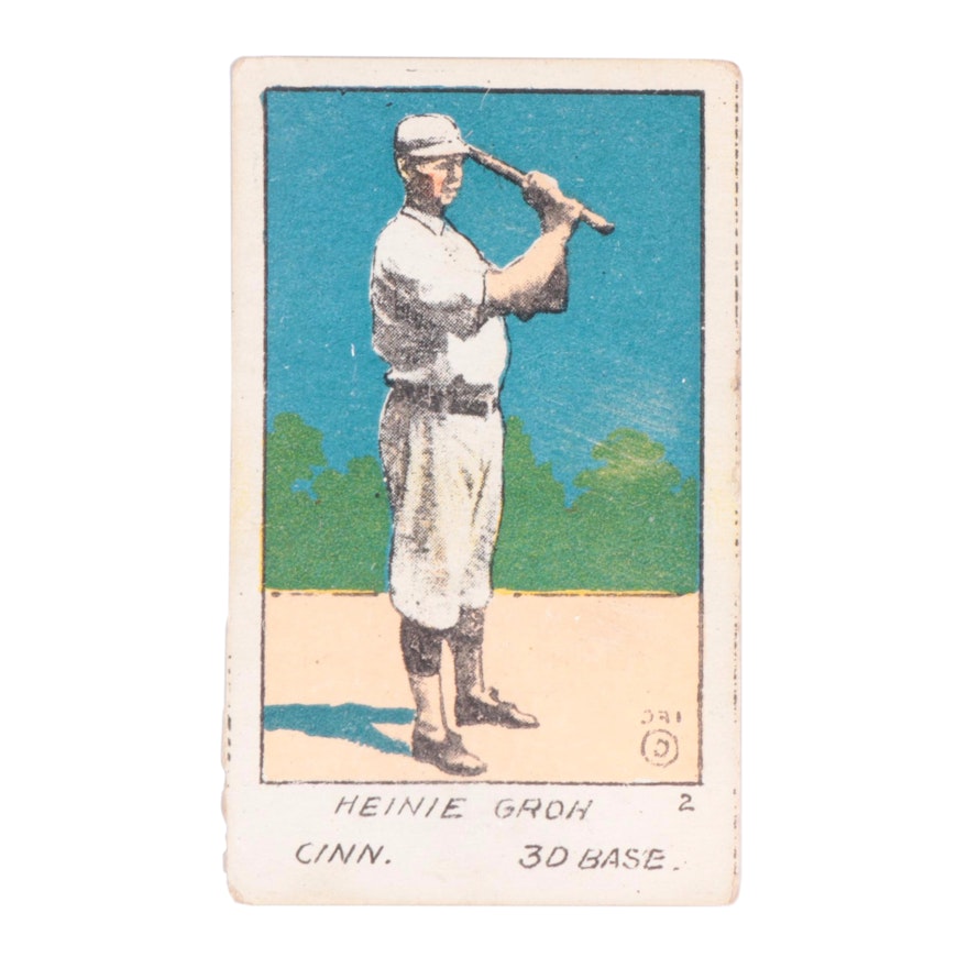 1920 W516 Heinie Groh #2 Hand Cut Baseball Strip Card