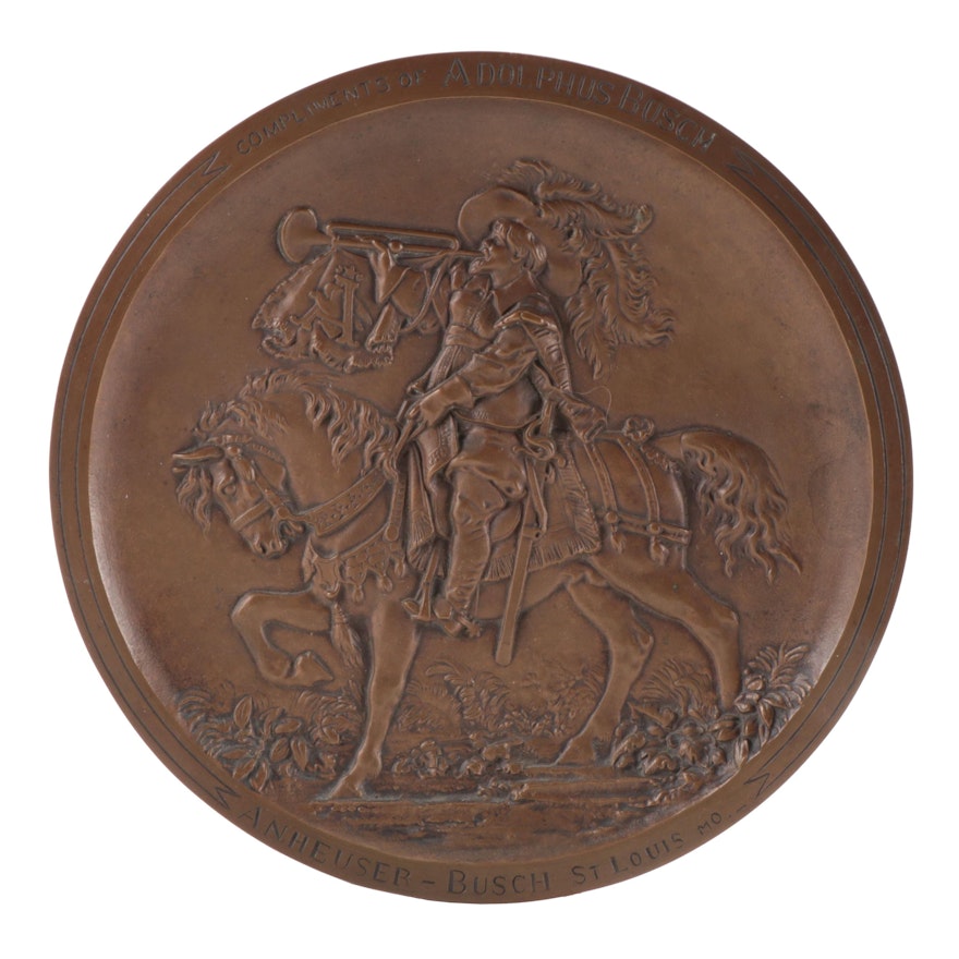 Henry-Bonnard Bronze Co. for Anheuser-Busch Cast Bronze Advertising Sign