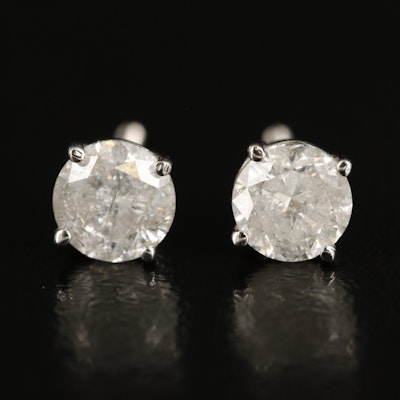 10K 0.75 CTW Diamond Stud Earrings