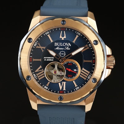 Bulova Marine Star Rose Gold Tone Wristwatch