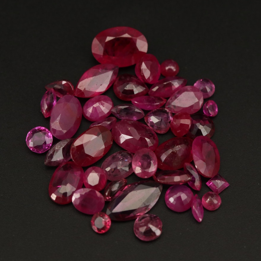 Loose 10.96 CTW Mixed Lot of Rubies