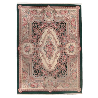 8'10 x 12'4 Hand-Knotted Sino-French Aubusson Style Room Sized Rug