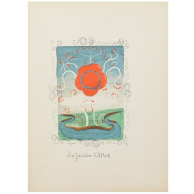 André Derain "Au Jardin d'Allah" Suite Color Lithographs From "Verve," 1939