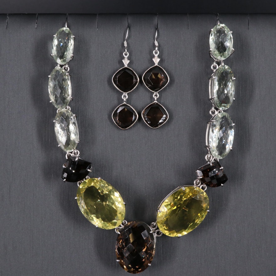 Sterling Silver Smoky Quartz Jewelry Collection
