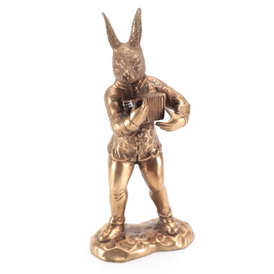 Indian Brass Rabbit Figurine