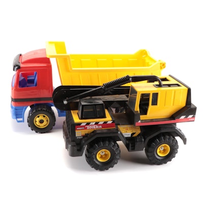 Tonka Mighty Crane Truck with Other Dump Truck