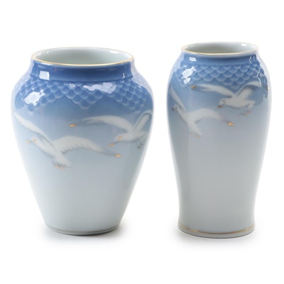 Bing & Grøndahl "Seagull" Porcelain Vases