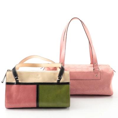 Kate Spade Color Block Handbag and Barrel Handbag