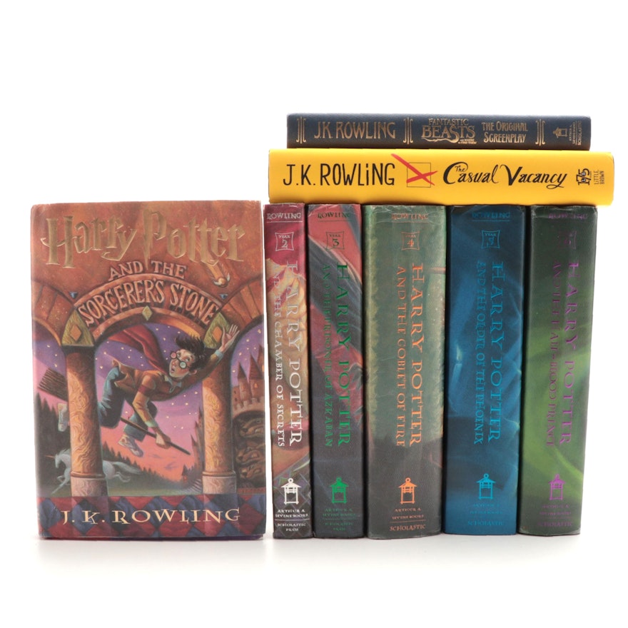 First American Edition "Harry Potter" Near Complete Series and More by Rowling