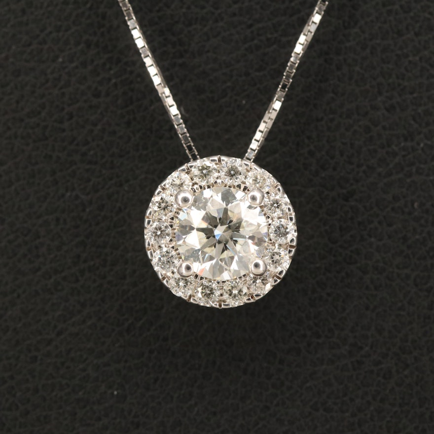 14K 0.83 CTW Lab Grown Diamond Pendant Necklace