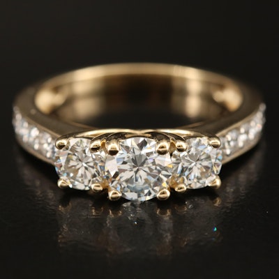 14K 1.59 CTW Lab Grown Diamond Ring