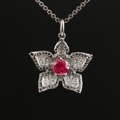Netflix "Stranger Things: Demogorgon" Sterling Ruby and Spinel Necklace