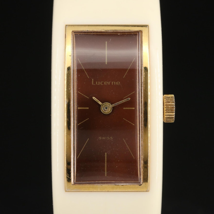 Lucerne Swiss Watch in Acrylic Bangle