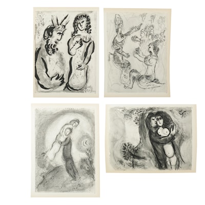 Rotogravures After Marc Chagall From "Drawings for the Bible," 1960