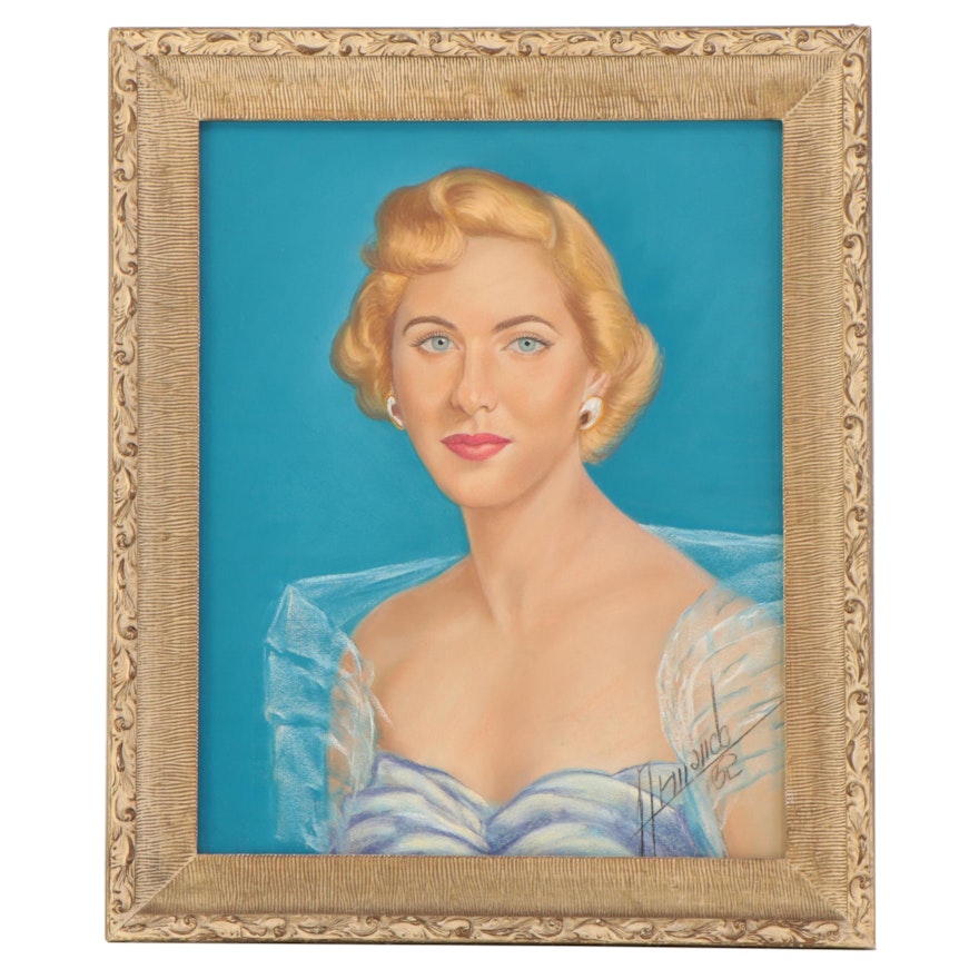 Pastel Portrait of a Young Woman, 1952