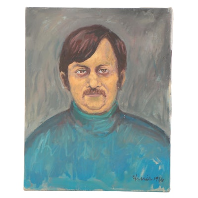Portrait Oil Painting of a Man, 1986